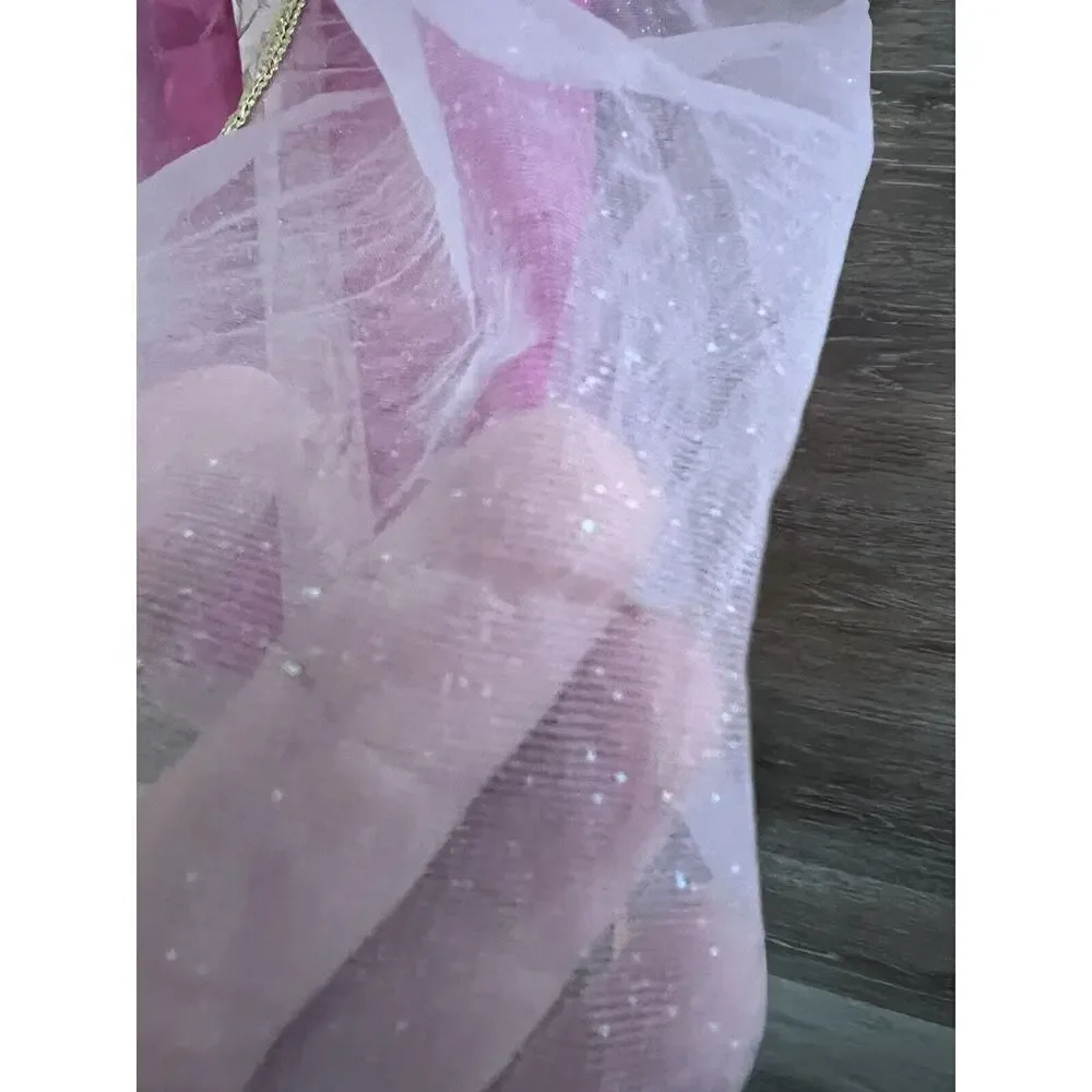 Disney Store Girls Sleeping Beauty Pink Aurora Princess Dress Costume Size 4 - Picture 8 of 9